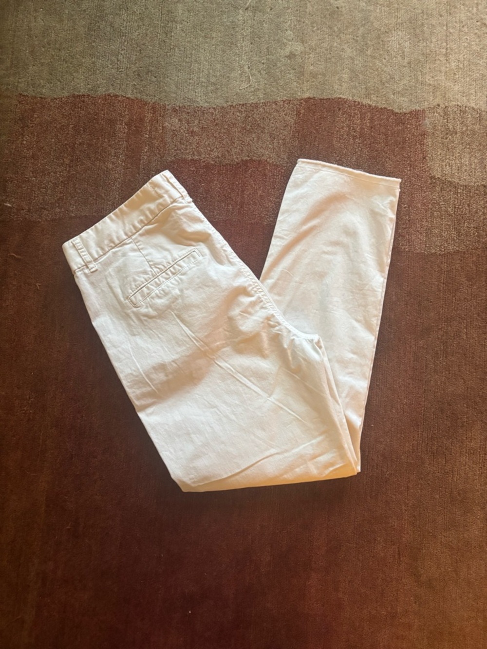 Nili Lotan White Cotton Slim Trousers - Sz 2